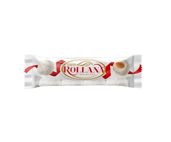 TURKANA WAFER BALLS STUFFED WITH CREAM AND TOASTED ALMONDS COVERD WITH WHITE COCLATE AND COCONUT3*12